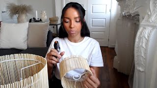 How To DIY Your Own Lampshade  HampM Dupe  Home Decor On A Budget [upl. by Eide]