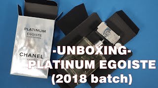 Unboxing  Platinum Egoiste by CHANEL 2018 batch [upl. by Liba]