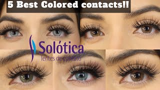 5 BEST NATURAL COLORED CONTACT LENSES FROM SOLOTICA NATURAL COLORS [upl. by Glaser686]