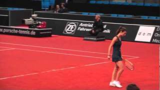 Tsvetana Pironkova vs Marion Bartoli return amp service game  Porsche Tennis Grand Prix 2011 [upl. by Clayton391]