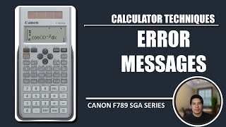 Error Messages  Canon F789SGA [upl. by Dewayne]