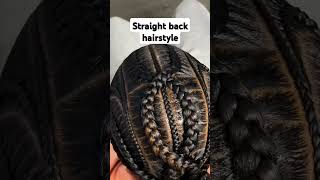 Straight back hairstyle hairstyle braids tranding shortsvideo [upl. by Lindly]