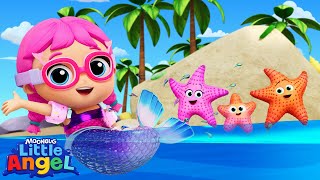 Mermaids Rescue Little Starfish  Little Angel Kids Songs amp Nursery Rhymes [upl. by Sivia]