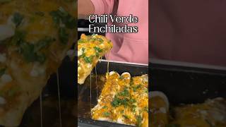 EASY HOMEMADE CHILI VERDE ENCHILADAS 😋🔥 Shorts [upl. by Namref]