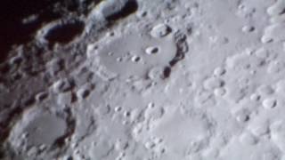 Celestron 8SE with Televue 4X and Celestron 2X barlows shooting video of moon [upl. by Ardnassac889]