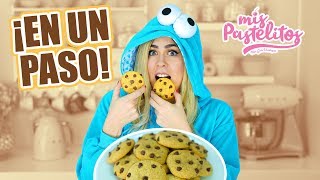 GALLETAS EN 1 PASO  CHOCO CHIPS  MIS PASTELITOS [upl. by Peirsen]