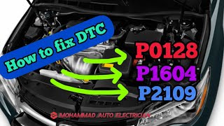 Camry P0128 P1604  P2109 how to fix toyota wiringdiagram malfunction checkenginelight [upl. by Seedman]