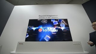 LG Display rollable OLED TV handson [upl. by Adnohryt]