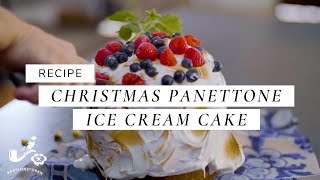 Easy Panettone Ice Cream Cake Recipe For Christmas [upl. by Llehsad]