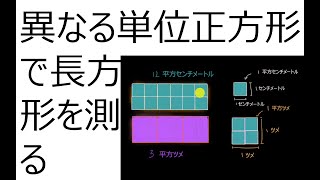 異なる単位正方形で長方形を測る [upl. by Granthem225]