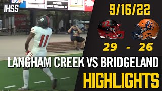 Langham Creek at Bridgeland  2022 Week 4 Football Highlights [upl. by Landis]