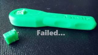 M3D Micro Print Timelapse Nasa Wrench fail [upl. by Bakki]