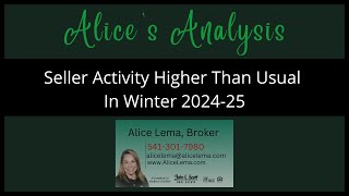 Seller Activity Higher Than Usual In Winter 202425 [upl. by Annyahs943]