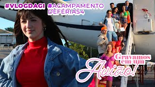 GIOVANNA ALPARONE FILMA EM UM AVIÃƒO PARA O ACAMPAMENTO DE FÃ‰RIAS 4 VLOGDAGI [upl. by Inamik]