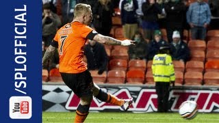 Johnny Russell Scores Controversial Penalty Dundee United 22 Hibernian 24022013 [upl. by Airdnas]