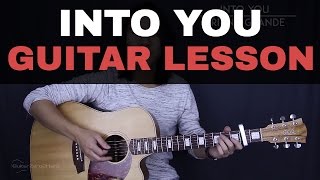 Into You Ariana Grande Guitar Tutorial Lesson  Acoustic Cover [upl. by Noneek]