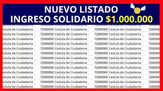 Nuevo Listado Ingreso Solidario 1000000 Consultar y Verificar [upl. by Jeffers]