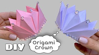 How to make Paper CROWN DIY Origami crown for girls [upl. by Warren]