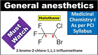 General anesthetics Structure and IUPAC names [upl. by Annal584]