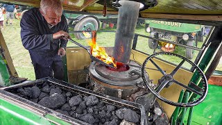 Satisfying Process of Cold Starting a Steam Truck [upl. by Laenej]