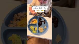 identicaltriplets tripletsof toddlermeals mom moms toddlermom food family shorts funny [upl. by Slavic]