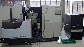 Working AA7000 AAS Atomic Absorption Spectrophotometer SHIMADZU testing Pb amp Cd on fruits [upl. by Ettenor]