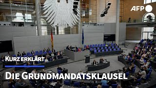 Kurz erklärt Die Grundmandatsklausel  AFP [upl. by Rebbecca]