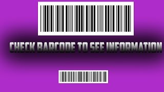 HOW TO CHECK BARCODE TO SEE INFORMATION [upl. by Kamila]