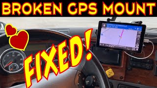 How We Mounted Our Truck GPS To The Dash Of Our 2015 Freightliner Cascadia  Its A Highway Vlog 59 [upl. by Eiryk286]