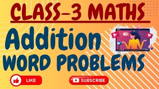 Class3 Maths  Addition Word Problems 4Digits [upl. by Leahcin]