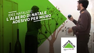 Idee natalizie lalbero di Natale adesivo per muro  Leroy Merlin [upl. by Erdried167]