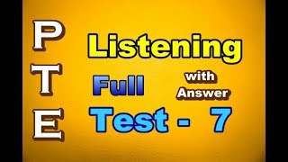 PTE Listening full practice Test7 for PTE exam  Pearson Australia [upl. by Enivid]