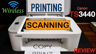 Canon Pixma TS3440 Wireless Scanning amp Printing Tutorial Review [upl. by Longfellow243]