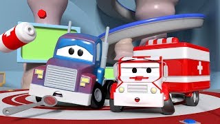 Carl Transform is hot and dizzy   Amber the Ambulance in Car City l Cartoons [upl. by Aymahs]