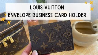 LOUIS VUITTON ENVELOPE BUSINESS CARD HOLDER An Underrated CompactSize Wallet  Review amp What Fits [upl. by Fredenburg]