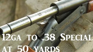 12ga to 38special adapter at 50 yards [upl. by Khano]