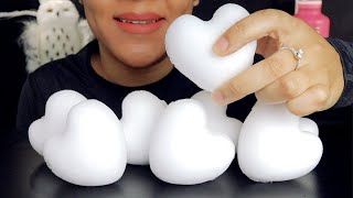 ASMR Snow Hearts Ice Eating Just Bites 1502 [upl. by Eninnaj]