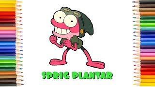 How to draw Sprig Plantar from quotAmphibiaquot cartoon series [upl. by Nwahs]