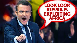 After BRICS rejection Macron is now accusing Russia of exploiting Africa [upl. by Erdda]