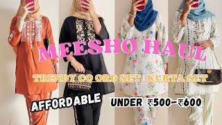 Affordable Trendy Coord set  Kurta Set  Meesho Haul  summerclothing meeshohaul tabassumbenoor [upl. by Gardol689]