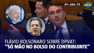 Flávio Bolsonaro sobre DPVAT quotÉ só mão no bolso do contribuintequot [upl. by Noj]