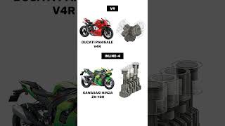 V4 VS Inline 4 Engines Sound amp Working Animations  panigalev4r v4 zx10r inline4 enginesounds [upl. by Leno145]