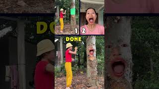 Tutorial 🎬 Hana was startled when she saw the girls face on the tree trunk [upl. by Nomihs]