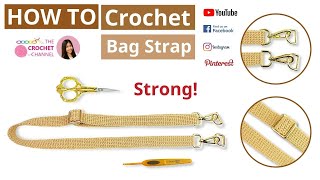 How to Crochet a Strong Bag Strap Tutorial [upl. by Thurstan]