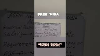 Free visa Alfanar Company shorts jobsearch [upl. by Ynner]