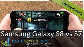 Samsung Galaxy S8 vs S7 GameCheck How Games Run On Both  Test [upl. by Kinemod]