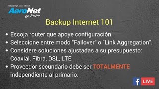 Como tener redundancia o quotbackupquot de Internet TechTipTuesday [upl. by Alaunnoif142]