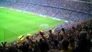 1860 München und BVB Fans singen gemeinsam quotScheiß FC Bayernquot  BVB TSV 1860 München DFB Pokal [upl. by Werd]