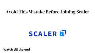 Which Mistakes I did in SCALER  😕 [upl. by Elohc]