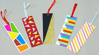 5 Easy Paper Bookmarks DIY Bookmarks [upl. by Trinl82]